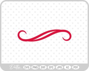 Decorative Swirl SVG PNG DXF – Cricut Silhouette Cutting File