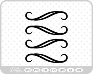 Decorative Swirls SVG PNG DXF – Cricut Silhouette Cutting File