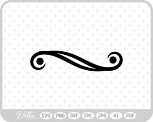 Decorative Swirl with Dots SVG PNG DXF – Cricut Silhouette Cutting File