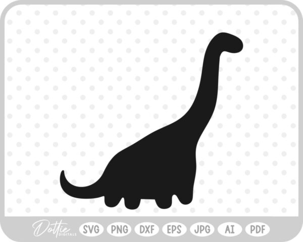 Dino Dinosaur Silhouette SVG PNG DXF – Cricut Silhouette Cutting File