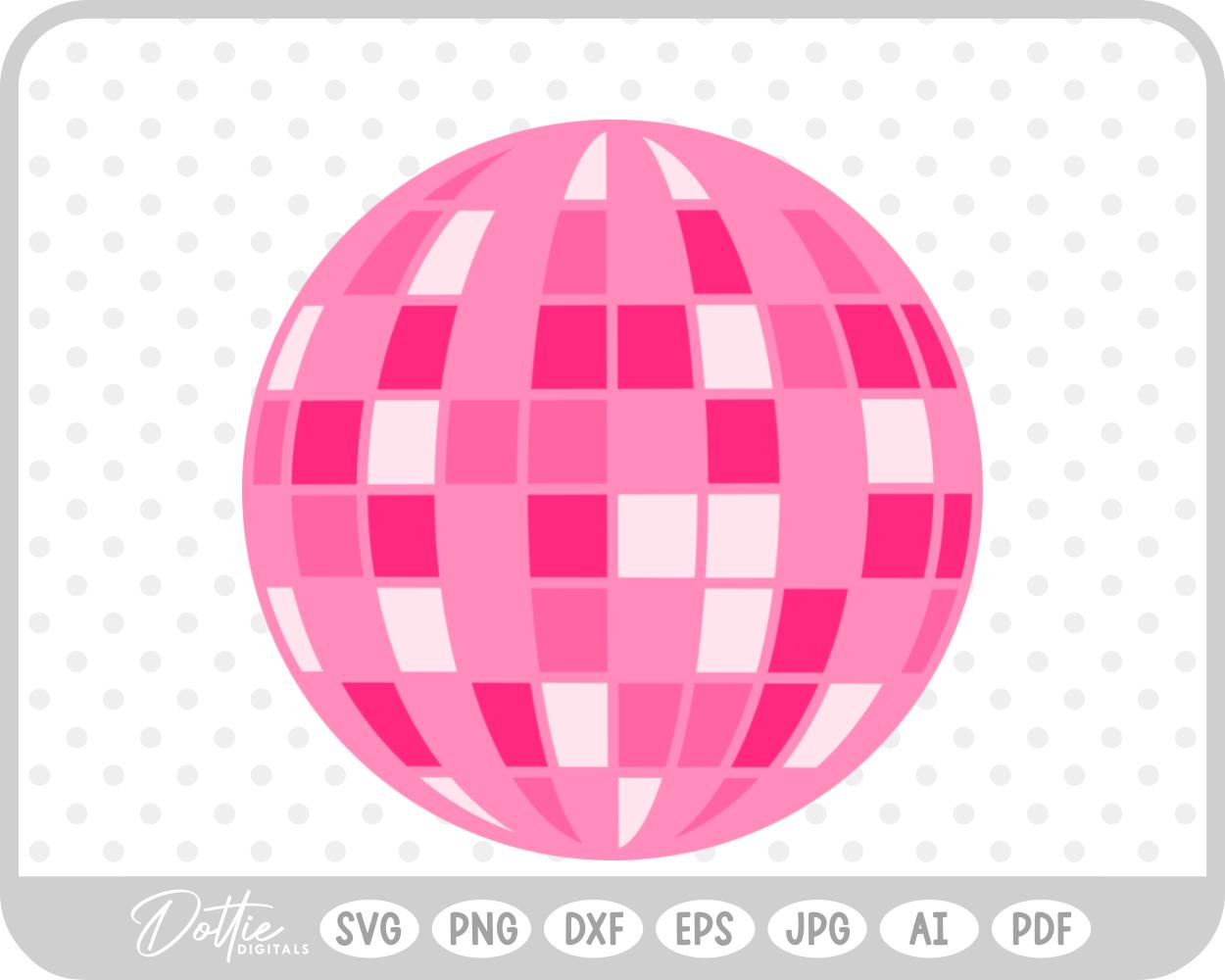 Disco Glitter Ball SVG PNG DXF – Cricut Silhouette Cutting File