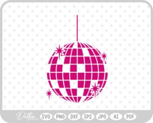 Hanging Sparkle Disco Ball SVG PNG DXF – Cricut Silhouette Cutting File