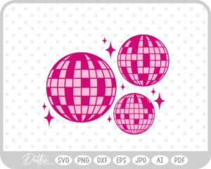 Set of Disco Balls SVG PNG DXF – Cricut Silhouette Cutting File