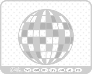 Disco Ball SVG PNG DXF – Cricut Silhouette Cutting File