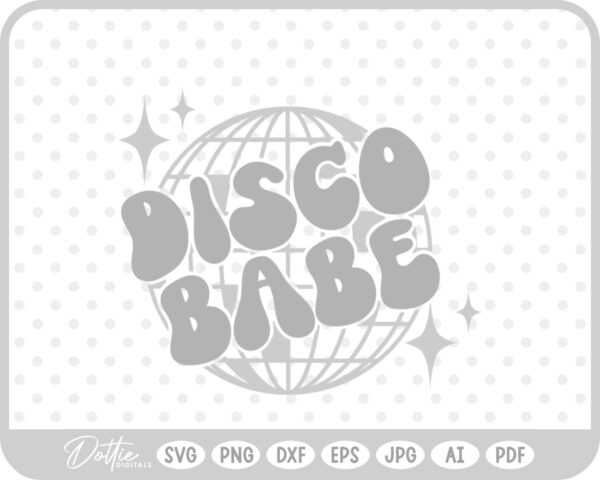 Disco Babe SVG PNG DXF – Cricut Silhouette Cutting File