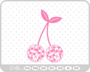 Disco Balls Cherries SVG PNG DXF – Cricut Silhouette Cutting File