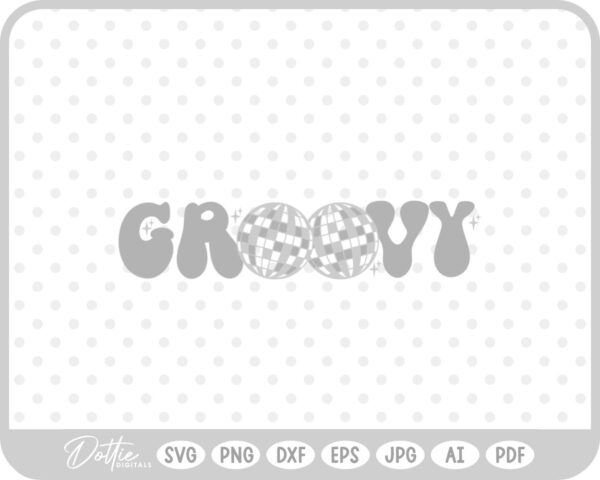 Groovy Disco Ball SVG PNG DXF – Cricut Silhouette Cutting File