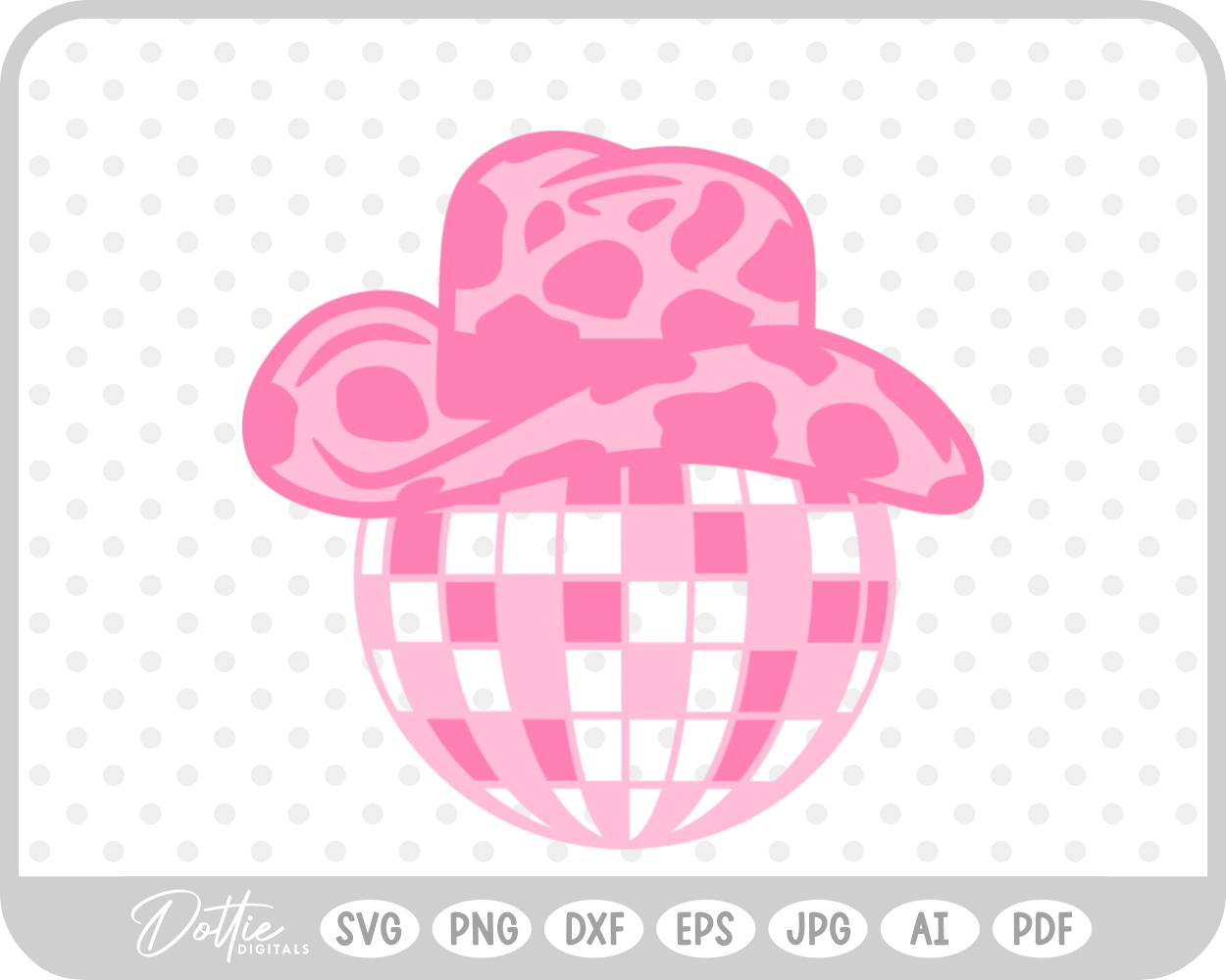 Cowboy Hat Disco Ball SVG PNG DXF – Cricut Silhouette Cutting File