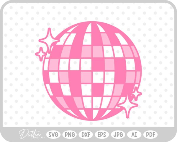 Sparkle Disco Ball SVG PNG DXF – Cricut Silhouette Cutting File
