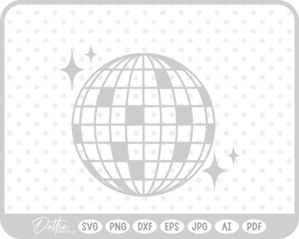 Sparkle Glitter Ball SVG PNG DXF – Cricut Silhouette Cutting File