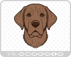 Retriever Dog Labrador Puppy Pet Head SVG PNG DXF – Cricut Silhouette Cutting File