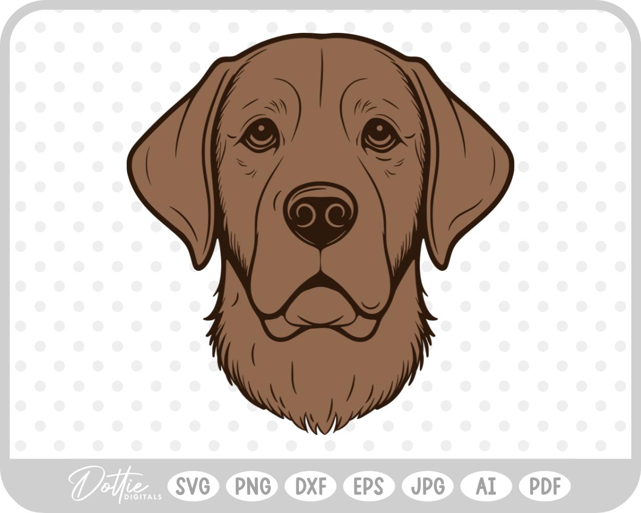 Retriever Dog Labrador Puppy Pet Head SVG PNG DXF – Cricut Silhouette Cutting File