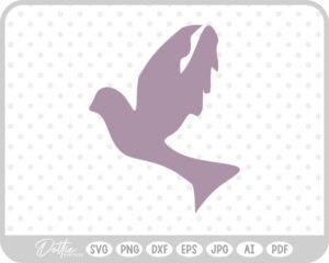 Dove Flapping Wings SVG PNG DXF – Cricut Silhouette Cutting File
