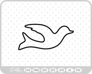 Dove Outline SVG PNG DXF – Cricut Silhouette Cutting File