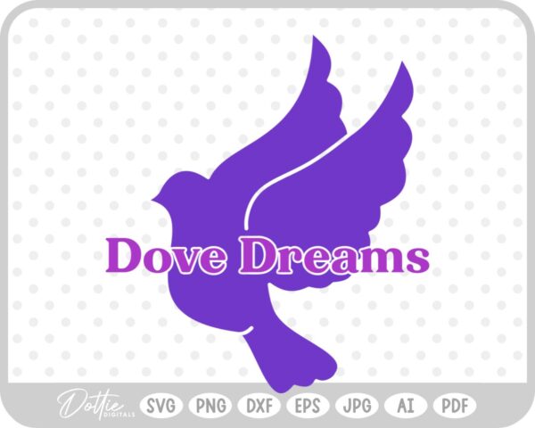 Dove Dreams SVG PNG DXF – Cricut Silhouette Cutting File