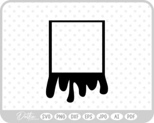 Dripping Square Frame SVG PNG DXF – Cricut Silhouette Cutting File