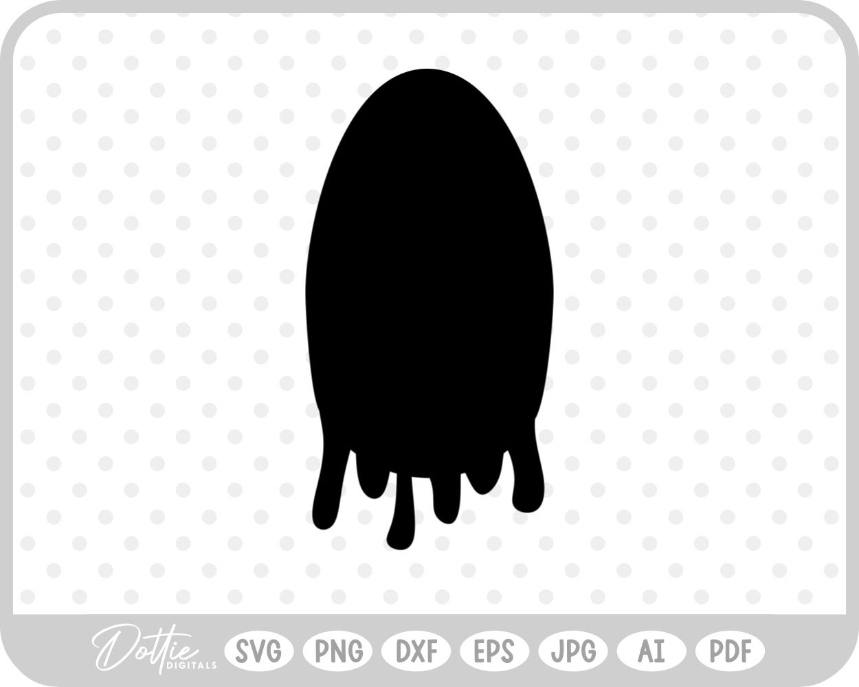 Dripping Oval SVG PNG DXF – Cricut Silhouette Cutting File