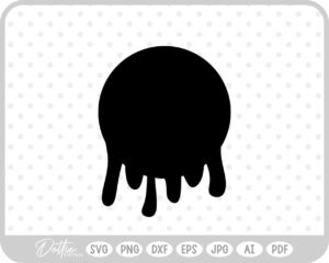 Solid Circle Dripping Shape SVG PNG DXF – Cricut Silhouette Cutting File