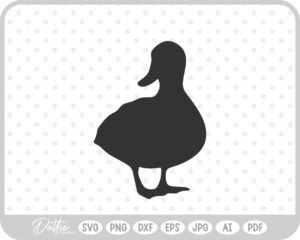 Duck Looking to Side SVG PNG DXF – Cricut Silhouette Cutting File