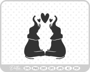 Love Elephants SVG PNG DXF – Cricut Silhouette Cutting File
