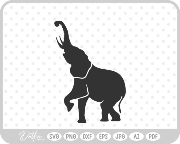 Elephant Trunk in Air SVG PNG DXF – Cricut Silhouette Cutting File
