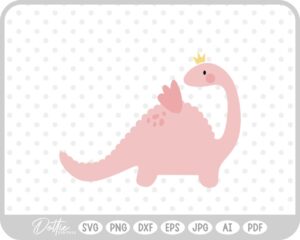 Fairy Cute Dino Dinosaur SVG PNG DXF – Cricut Silhouette Cutting File