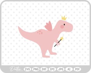 Fairy Cute Dino Dinosaur SVG PNG DXF – Cricut Silhouette Cutting File