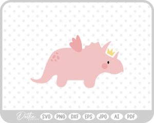 Fairy Cute Dino Dinosaur SVG PNG DXF – Cricut Silhouette Cutting File