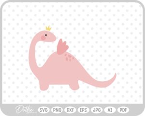 Fairy Cute Dino Dinosaur SVG PNG DXF – Cricut Silhouette Cutting File