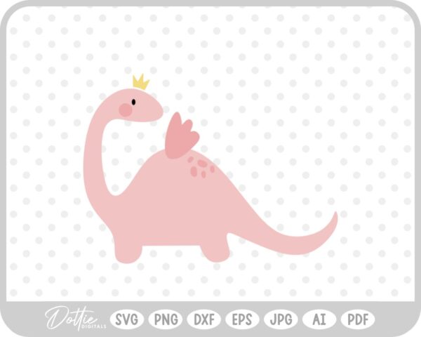 Fairy Cute Dino Dinosaur SVG PNG DXF – Cricut Silhouette Cutting File