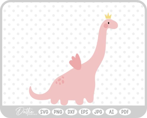 Fairy Cute Dino Dinosaur SVG PNG DXF – Cricut Silhouette Cutting File