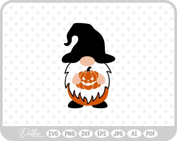 Fall Autumn Gonk Gnome With Pumpkin Halloween SVG PNG DXF – Cricut Silhouette Cutting File
