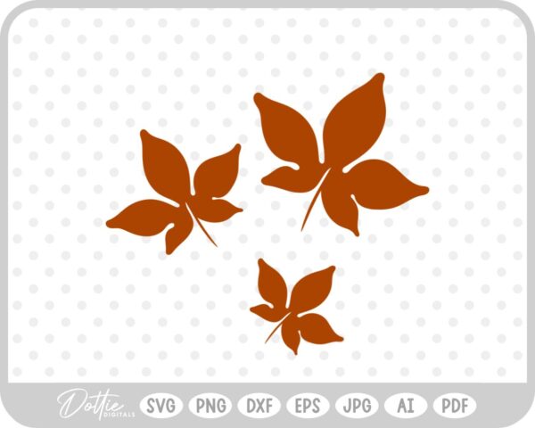 Fall Leaves Autumn SVG PNG DXF – Cricut Silhouette Cutting File