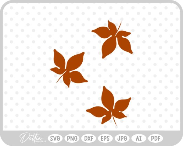 Fall Leaves Autumn SVG PNG DXF – Cricut Silhouette Cutting File