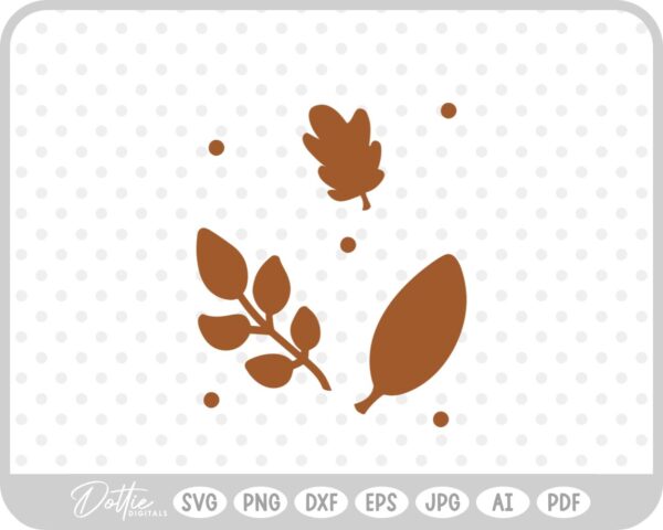 Fall Leaves Autumn SVG PNG DXF – Cricut Silhouette Cutting File