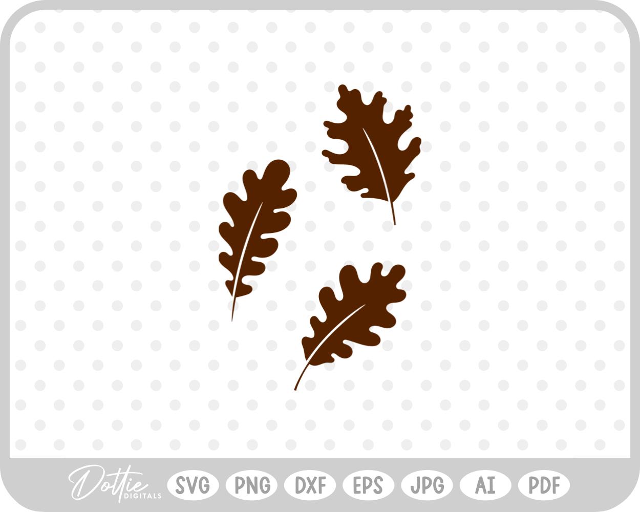 Fall Leaves Autumn SVG PNG DXF – Cricut Silhouette Cutting File