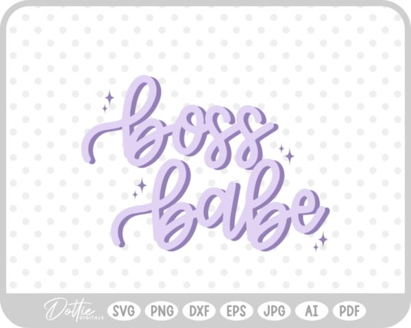 Boss Babe Feminism Equality International Women's Day SVG PNG DXF – Cricut Silhouette Cutting File
