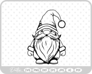 Festive Christmas Gonks Gnomes Winter SVG PNG DXF – Cricut Silhouette Cutting File