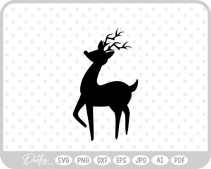 Christmas Reindeer Winter Snowflake  SVG PNG DXF – Cricut Silhouette Cutting File
