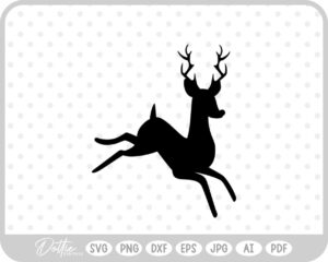 Christmas Reindeer Winter Snowflake  SVG PNG DXF – Cricut Silhouette Cutting File