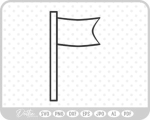 Flag Outline SVG PNG DXF – Cricut Silhouette Cutting File