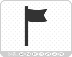 Flag In Wind SVG PNG DXF – Cricut Silhouette Cutting File