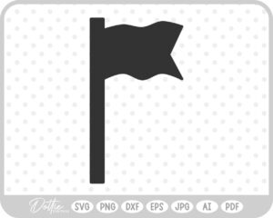 Wavy Flag SVG PNG DXF – Cricut Silhouette Cutting File