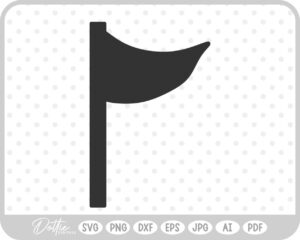 Triangular Flag on Pole SVG PNG DXF – Cricut Silhouette Cutting File