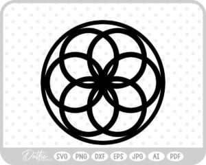 Floral Circle SVG PNG DXF – Cricut Silhouette Cutting File