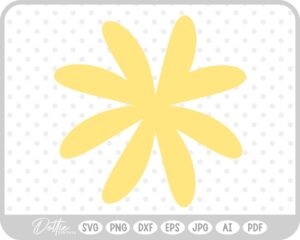 Flower Petal Shape SVG PNG DXF – Cricut Silhouette Cutting File