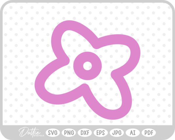 Flower Doodle Sketch Style Hand Drawn SVG PNG DXF – Cricut Silhouette Cutting File