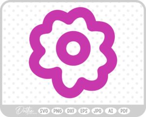 Flower Doodle Sketch Style Hand Drawn SVG PNG DXF – Cricut Silhouette Cutting File