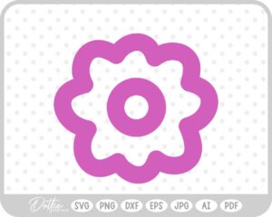 Flower Doodle Sketch Style Hand Drawn SVG PNG DXF – Cricut Silhouette Cutting File