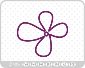 Flower Doodle Sketch Style Hand Drawn SVG PNG DXF – Cricut Silhouette Cutting File